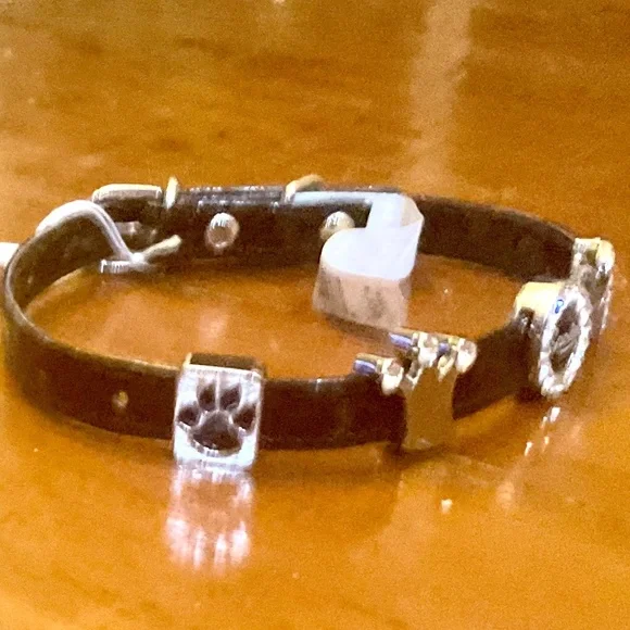 Pet Collar Custom X small Black Patent 12” with sliding adornments - Picture 1 of 7